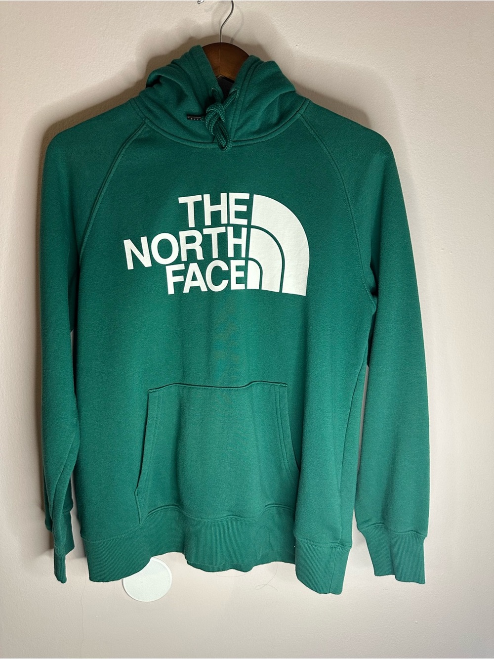 The North Face Teal Green Pullover Hoodie with Logo